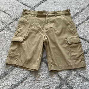 Eddie Bauer cargo shorts tan outdoor hiking 36 tall
